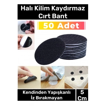 Premium Halı Kilim Sabitleyici Koltuk Kaydırmaz Kendinden Yapışkanlı Yıkanabilir 50 Adet Cırt Bant