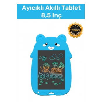 Lcd Ekranlı Kalemli Dijital Çizim Yazı Tahtası Boyama Resim Ayıcıklı Akıllı Tablet 8,5 Inç