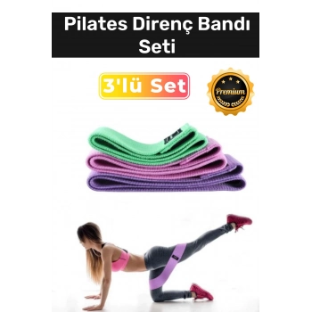 Özel Üretim Kaliteli Yumuşak Orta Sert Ebatlarında Dayanıklı Sağlam Loop Pilates Direnç Bandı Seti