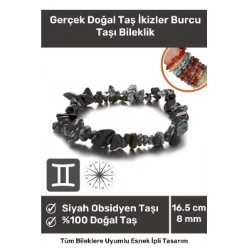 Premium İkizler Burcu Enerjisini Yükselten Doğal Taş Bileklik İkizler Burçları Burç Unisex Bileklik