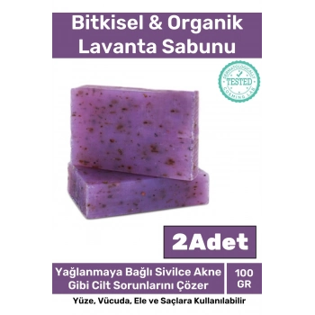 Özel Üretim %100 Doğal Koku Yüz Cilt Beyazlatıcı Organik Nemlendirici Lavanta Sabunu 2 Adet