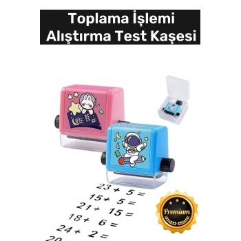 Özel Üretim Mürekkepli Test Alıştırma Matematik Çocuk Okul Toplama İşlemi Alıştırma Test Kaşesi