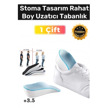Özel Üretim Eva Bellek Köpük Stoma Tasarım Rahat Kadın Erkek Boy Uzatıcı Tabanlık 3.5 Cm - 2 Adet