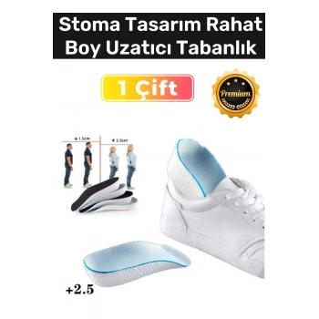 Özel Üretim Eva Bellek Köpük Stoma Tasarım Rahat Kadın Erkek Boy Uzatıcı Tabanlık 2.5 Cm - 2 Adet