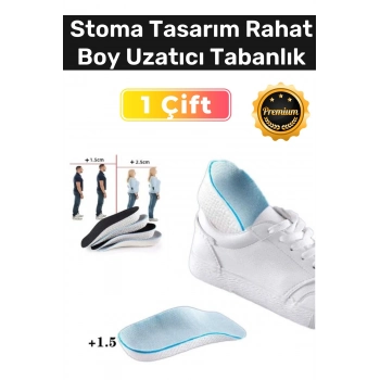Özel Üretim Eva Bellek Köpük Stoma Tasarım Rahat Kadın Erkek Boy Uzatıcı Tabanlık 1.5 Cm - 2 Adet