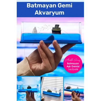 Özel Titanic Aşk Batmayan Gemi Yıl Dönümü Kız Arkadaş Doğum Günü Hediye Sevgiliye Akvaryum