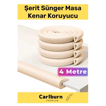 Özel İz Bırakmaz Kalın Sehpa Esnek Çocuk Bebek Şerit Sünger Mobilya Masa Kenar Köşe Koruyucu 4 Metre