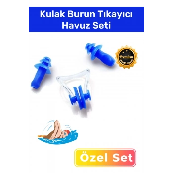 Özel Gürültü Azaltan Su Bloke Eden Silikon Yüzücü Su Geçirmez Deniz Kulak Burun Tıkayıcı Havuz Seti