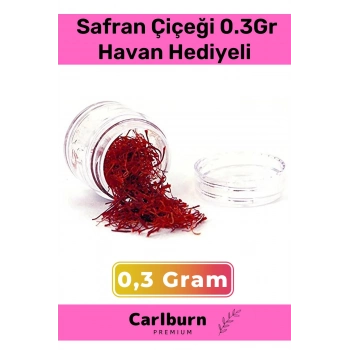 Premium Organik Özenle Toplanmış Dikkatle Ayrıştırılmış Safran Çiçeği 3 Gr - Havan Hediyeli