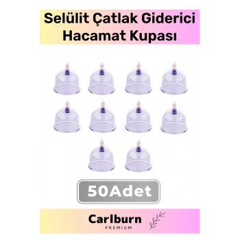 Premium Series Çatlak Vakumlu 6 Numara Hacamat Kupası 50 Adet