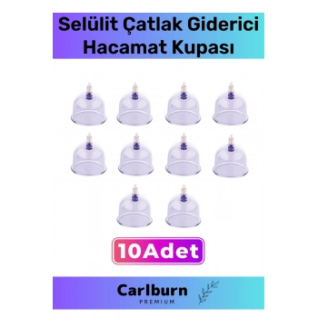 Premium Series Çatlak Vakumlu 7 Numara Hacamat Kupası 10 Adet