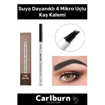 Özel Üretim Suya Dayanıklı Kalıcı Kolay Uygulanır 4 Mikro Uçlu Kaş Kalem Şekillendirme Boyama Rimeli