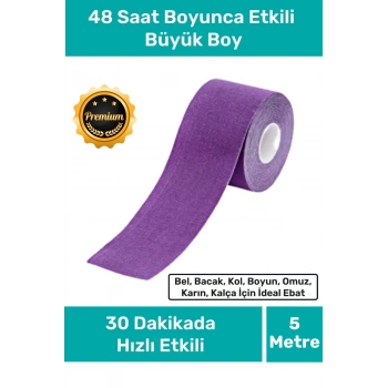 Hızlı Etkili Büyük Boy Kas Eklem Bel Bacak Kol Boyun Sırt Omuz Karın Kalça Ağrı Isıı Bandı 5cm X 5m