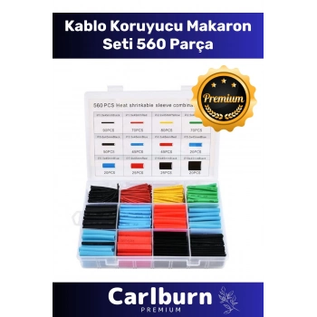 Özel Üretim Isıya Dayanıklı Renkli Telefon Şarj Yalıtım Amaçlı Kablo Koruyucu Makaron Seti 560 Parça