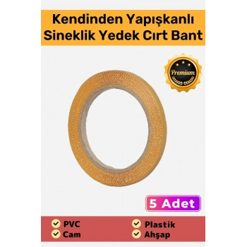 Süper Güçlü İz Bırakmayan Kendinden Yapışkanlık Ahşap A Kalite Sineklik Yedek Cırt Bant 4mt - 5 Adet