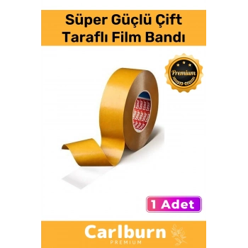 Premium Seri Süper Güçlü Genel Amaçlı Şeffaf PP Özellikli Çift Taraflı Film Transfer Bant - 1 Adet
