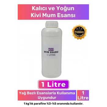 Özel Üretim Kalıcı Kaliteli Yoğun Yağ Bazlı Tüm Ürünlerle Kullanıma Uygun Kivi Mum Esansı 1 LT