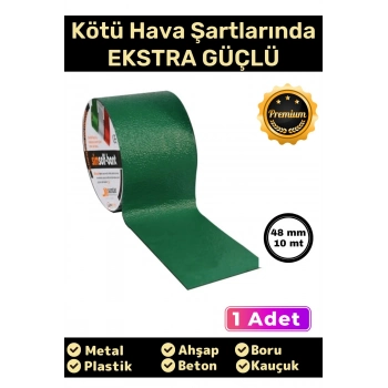 Süper Güçlü Su Geçirmez Sızdırmaz Yeşil Renk Çok Amaçlı Tamir ve İzolasyon Bandı 48mm x 10m - 1 Adet