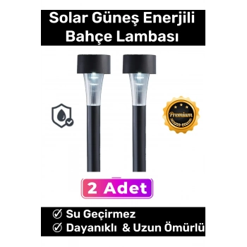 Premium Kablosuz Su Geçirmez Dayanıklı Şık Solar Güneş Enerjili Bahçe Lambası Saplama 30cm 2 Adet