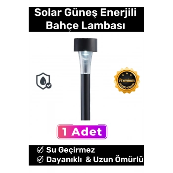 Premium Kablosuz Su Geçirmez Dayanıklı Şık Solar Güneş Enerjili Bahçe Lambası Saplama 30cm 1 Adet