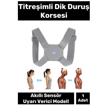 Deluxe Seri Şarjlı En Çok Tercin Edilen Sensörlü Ayarlanabilir Titreşimli Dik Duruş Korsesi