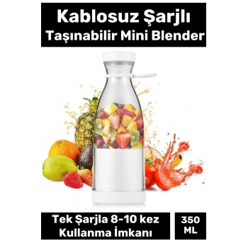 Özel Seri Su Geçirmez Tasarım Kablosuz Şarjlı Dayanıklı Kamp Spor Piknik Taşınabilir Mini Blender