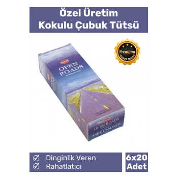 Özel Üretim Dinginlik Veren Meditasyon Çakra Enerji Rahatlatıcı Kokulu Çubuk Tütsü 6 x 20 Adet