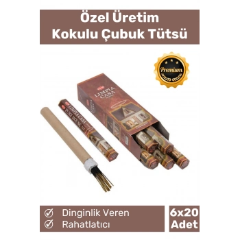Özel Üretim Dinginlik Veren Meditasyon Çakra Enerji Rahatlatıcı Kokulu Çubuk Tütsü 6 x 20 Adet