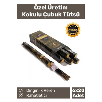 Özel Üretim Dinginlik Veren Meditasyon Çakra Enerji Rahatlatıcı Kokulu Çubuk Tütsü 6 x 20 Adet