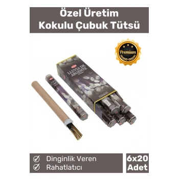 Özel Üretim Dinginlik Veren Meditasyon Çakra Enerji Rahatlatıcı Kokulu Çubuk Tütsü 6 x 20 Adet