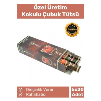Özel Üretim Dinginlik Veren Meditasyon Çakra Enerji Rahatlatıcı Kokulu Çubuk Tütsü 6 x 20 Adet