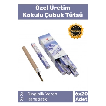 Özel Üretim Dinginlik Veren Meditasyon Çakra Enerji Rahatlatıcı Kokulu Çubuk Tütsü 6 x 20 Adet