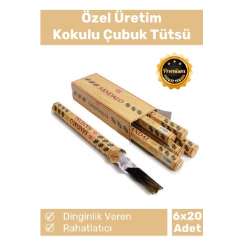 Özel Üretim Dinginlik Veren Meditasyon Çakra Enerji Rahatlatıcı Kokulu Çubuk Tütsü 6 x 20 Adet
