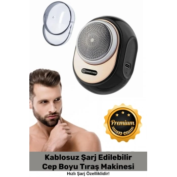 Özel Üretim Pratik Seyahat Günlük Hızlı Taşınabilir Şarjlı Yuvarlak Etkili Kablosuz Tıraş Makinesi