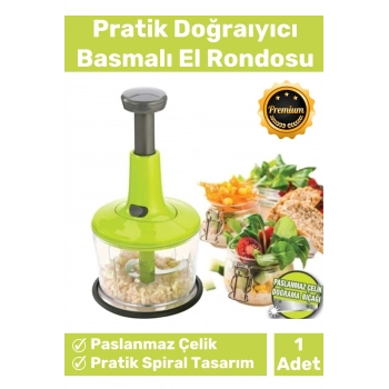 Özel Üretim Paslanmaz Bıçaklı Taşınabilir Basmalı El Rondosu Blender Sebze Meyve Soğan Doğrayıcı