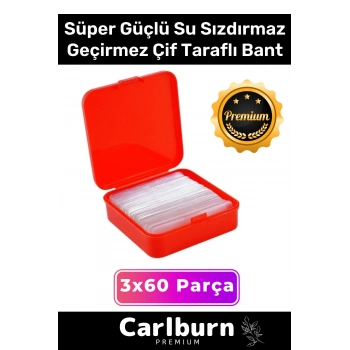 Özel Süper Güçlü Yapışkan Kolay Çıkarılabilir Çok Amaçlı 60 Parça Çift Taraflı Şeffaf Bant 3 Adet