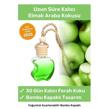 Özel Üretim Hava Ferahlatıcı 30 Gün Kalıcı Elmalı Araba Araç Içi Dikiz Aynası Askılı 8ml Oto Kokusu