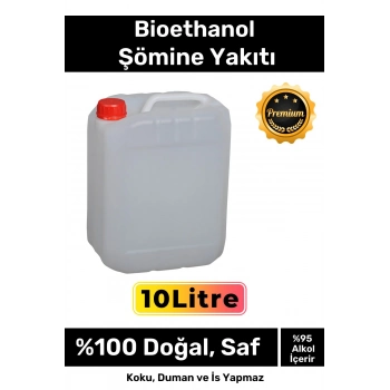 Özel Üretim %100 Doğal Saf Temiz Çevre Dostu Sıvı Koku Yapmayan Bioethanol Şömine Yakıtı 10 Litre