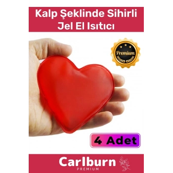 Premium Özel Üretim Kalp Şeklinde El Isıtıcısı Sihirli Jel Isıtıcı Torba Kalpli Cep Sobası 4lü Set