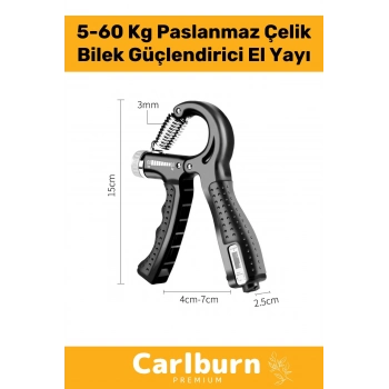 Özel Üretim Sayaçlı El Yayı Bilek Kası Güçlendirici Ayarlanabilir El Yayı 5-60 Kg Bilek Güçlendirici