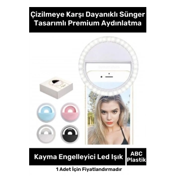 Özel Youtuber 36 Adet Led Selfie Işıklı Telefon Tutucu Makyaj Işığı Kayma Engelleyici Light Flaşı