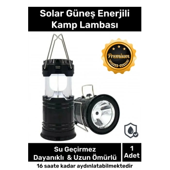 Özel Üretim Solar Usb Şarjlı Güneş Enerjili Askı Aparatlı Taşınabilir Alev Etkili Çadır Kamp Lamba