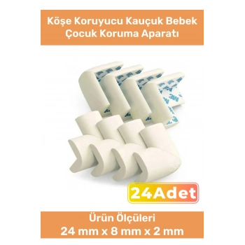 Özel Üretim Masa Sehpa Tezgah Koltuk Köşe Koruyucu Kauçuk Bebek Çocuk 24lü Koruma Aparatı
