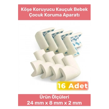 Özel Üretim Masa Sehpa Tezgah Koltuk Köşe Koruyucu Kauçuk Bebek Çocuk 16lı Koruma Aparatı
