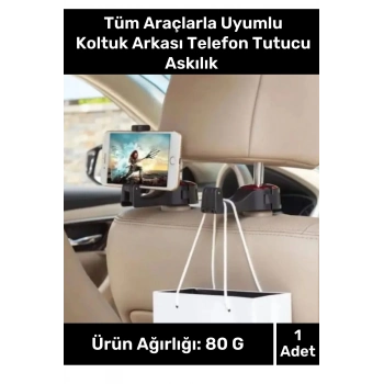 Özel Üretim Tüm Araçlarla Uyumlu Sağlam Otomobil Araba Oto Koltuk Arkası Telefon Tutucu Askılık