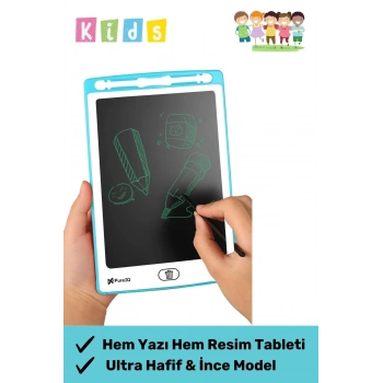 Premium Lcd Ekranlı Kalemli Dijital Çizim Tableti Yazı Tahtası Boyama Resim Akıllı Tablet 8,5 Inç