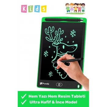 Premium Lcd Ekranlı Kalemli Dijital Çizim Tableti Yazı Tahtası Boyama Resim Akıllı Tablet 8,5 Inç