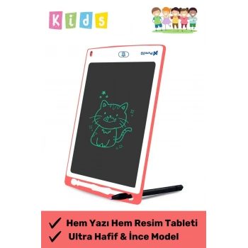 Premium Lcd Ekranlı Kalemli Dijital Çizim Tableti Yazı Tahtası Boyama Resim Akıllı Tablet 8,5 Inç