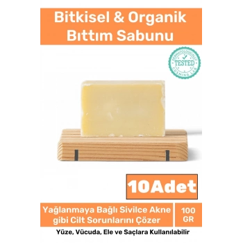 Özel Doğal Bitkisel Organik Güzel Kokulu Saç Için Bıttım Sabunu 100 Gr x 10 Adet