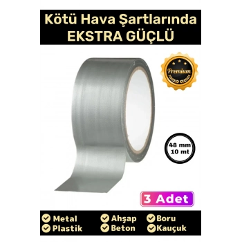Özel Üretim Çok Amaçlı Su Geçirmez Sızdırmaz Güçlü Dayanıklı Izolasyon Gri Tamir Bandı 48 Mm 3x10 Mt